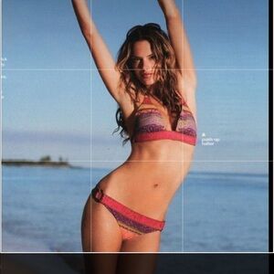 Victoria’s Secret Tahitian / tropical stripe bikini 2 piece Size Large